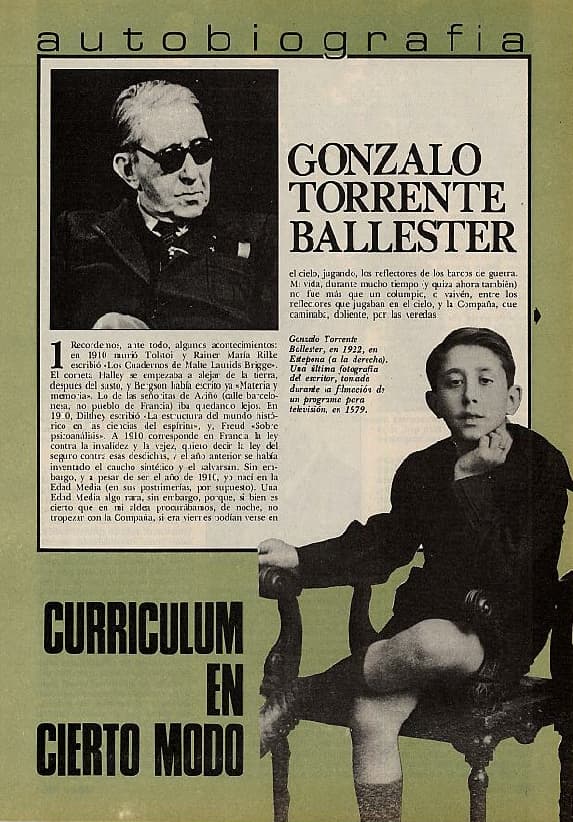 Portada de Autobiografía de Gonzalo Torrente Ballester (1981)